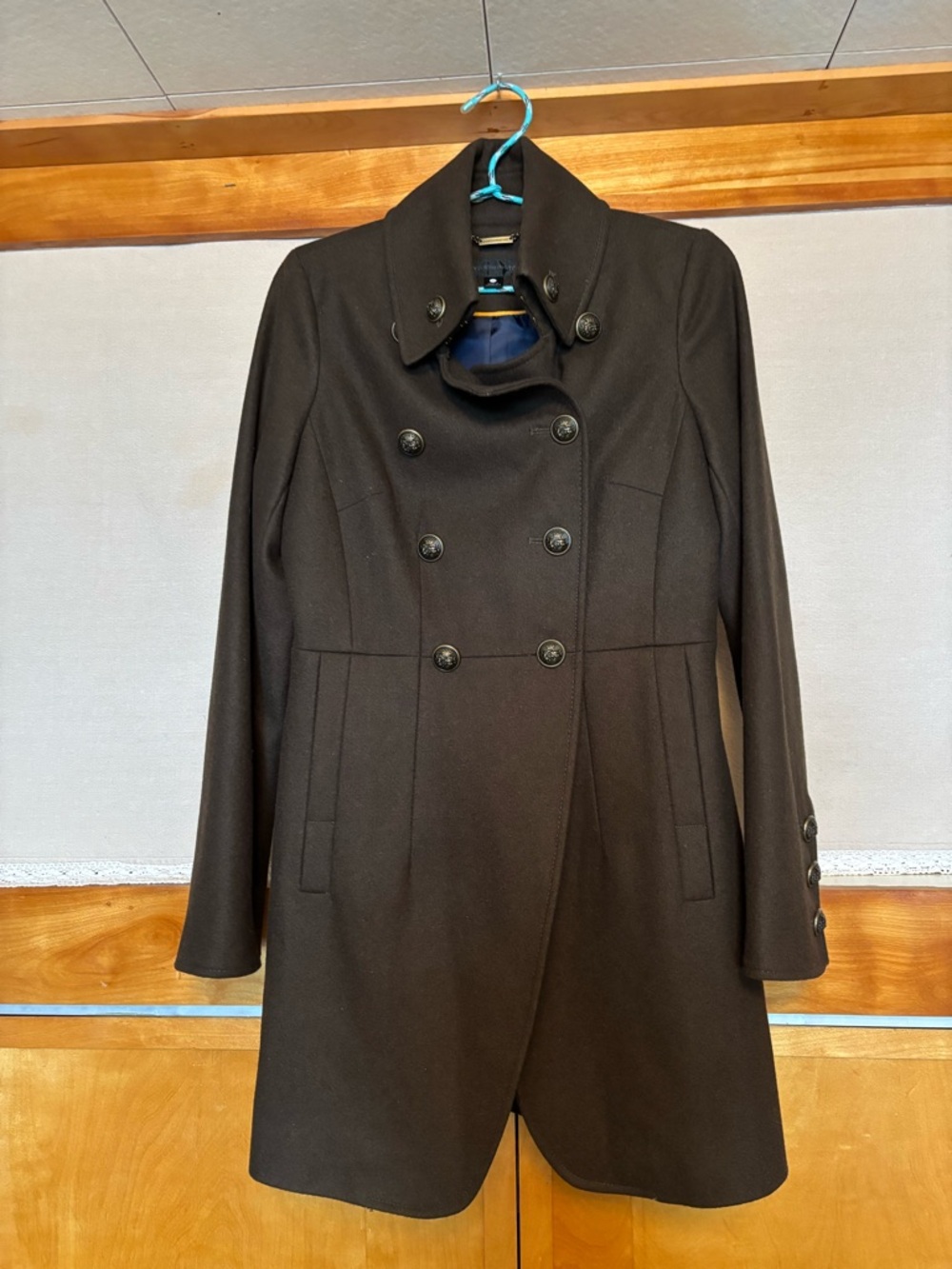 Worthington Double-Breasted Dark Green Pea Coat
